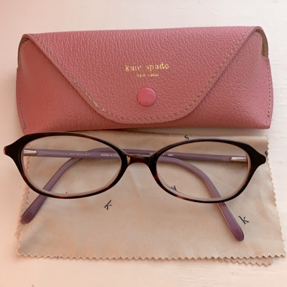 Kate Spade eye glasses with case and cloth